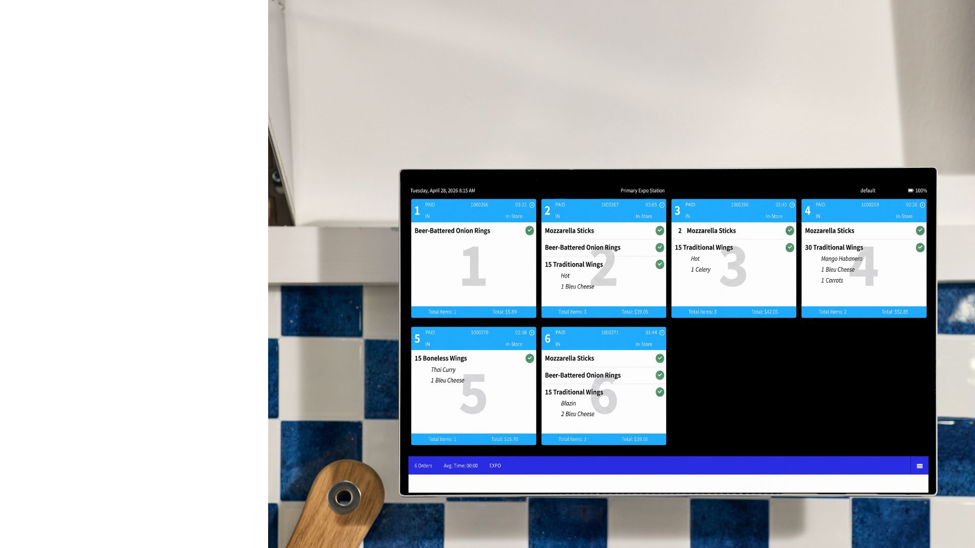 Kitchen Display System Screen
