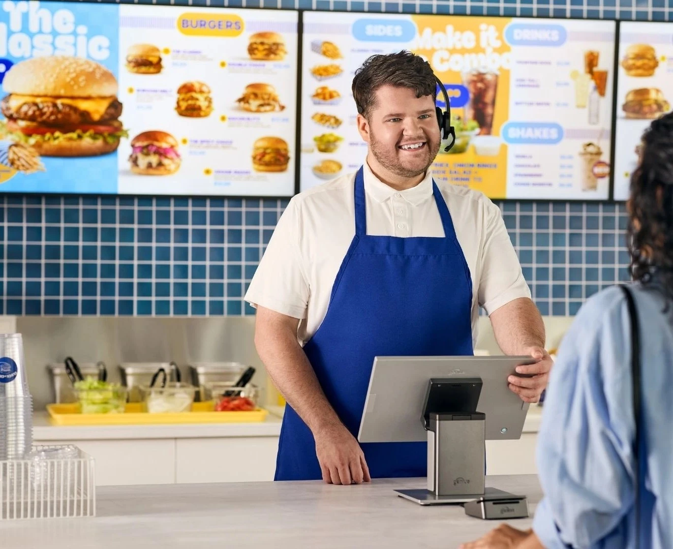 Digital Menu Boards Displaying Items